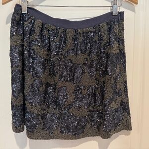 Blue beaded mini skirt - Club Monaco